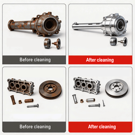 Industrial double tank cleaning system with heating